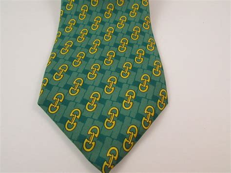 gucci seta silk green tie